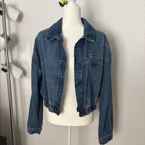 Zara Denim Bomber Jacket